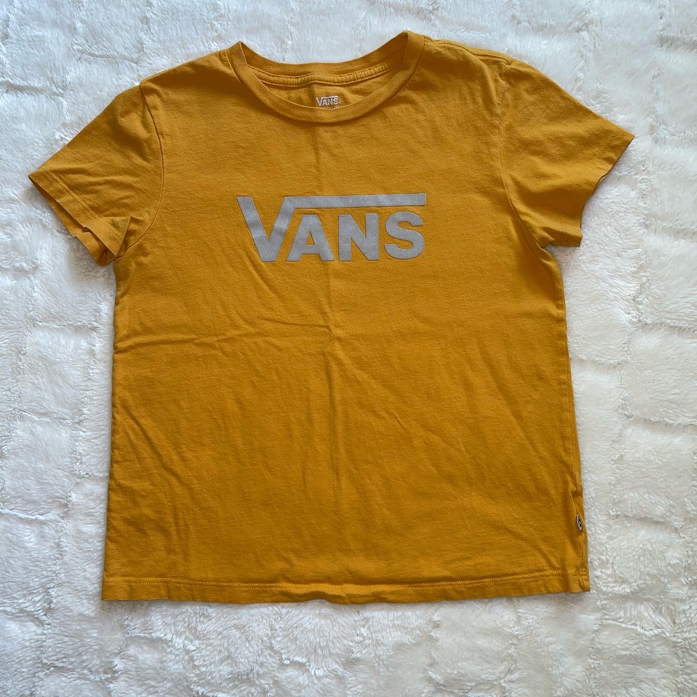 Vans yellow short sleeve t shirt size M